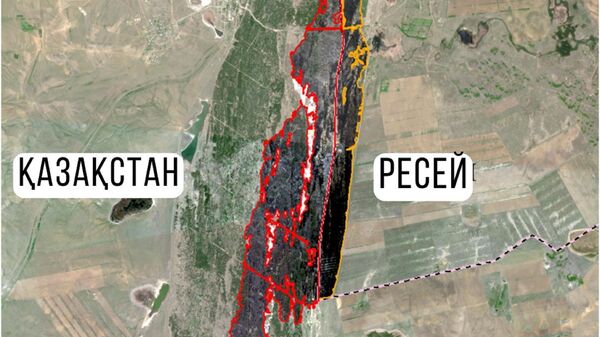 Снимок последствий пожара в Абайской области опубликовал Национальный космический центр - Sputnik Казахстан