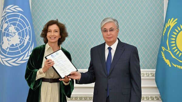 Одрэ Азуле поблагодарила Главу нашего государства за оказанное гостеприимство на казахской земле - Sputnik Казахстан