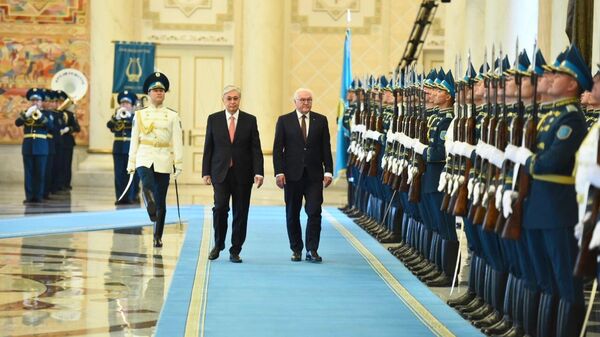 Президент Германии Франк-Вальтер Штайнмайер прибыл в Казахстан. Встреча в Акорде - Sputnik Казахстан