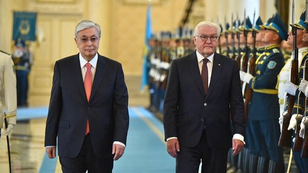 Президент Германии Франк-Вальтер Штайнмайер прибыл в Казахстан. Встреча в Акорде - Sputnik Казахстан
