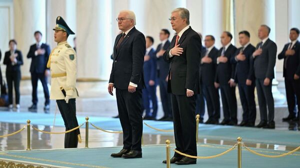 В резиденции Акорда состоялась торжественная церемония встречи Федерального Президента Германии Франка-Вальтера Штайнмайера - Sputnik Казахстан