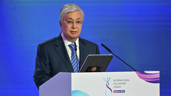 Президент Касым-Жомарт Токаев принял участие в Международном форуме волонтеров - Sputnik Казахстан