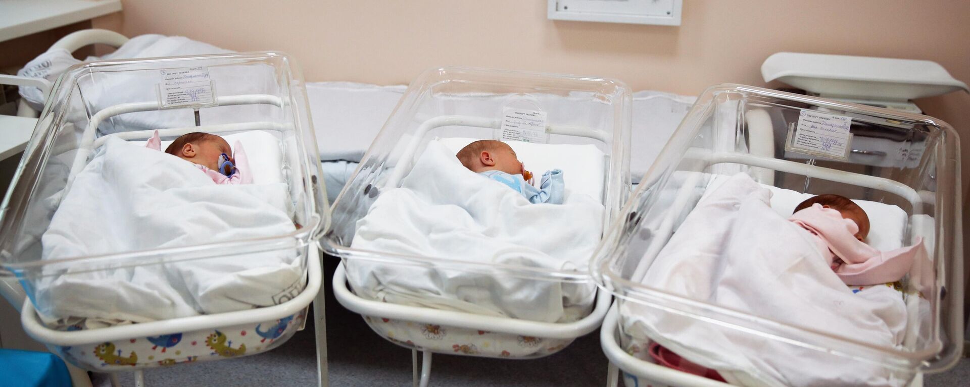 Младенцы в отделении реанимации и интенсивной терапии новорожденных в перинатальном центре - Sputnik Қазақстан, 1920, 09.03.2024