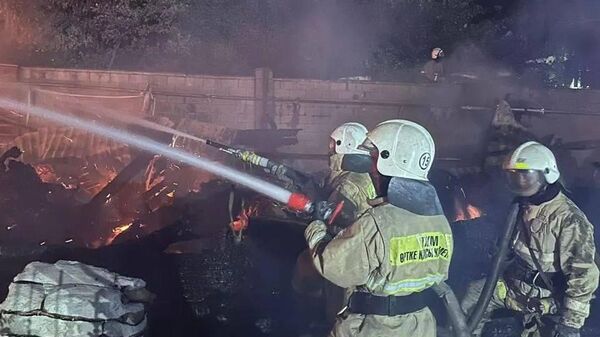 Пожарные не дали перекинуться огню на дома в мкр. НурАлатау Бостандыкского района - Sputnik Қазақстан