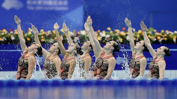 Казахстанская команда по артистическому плаванию - Sputnik Казахстан