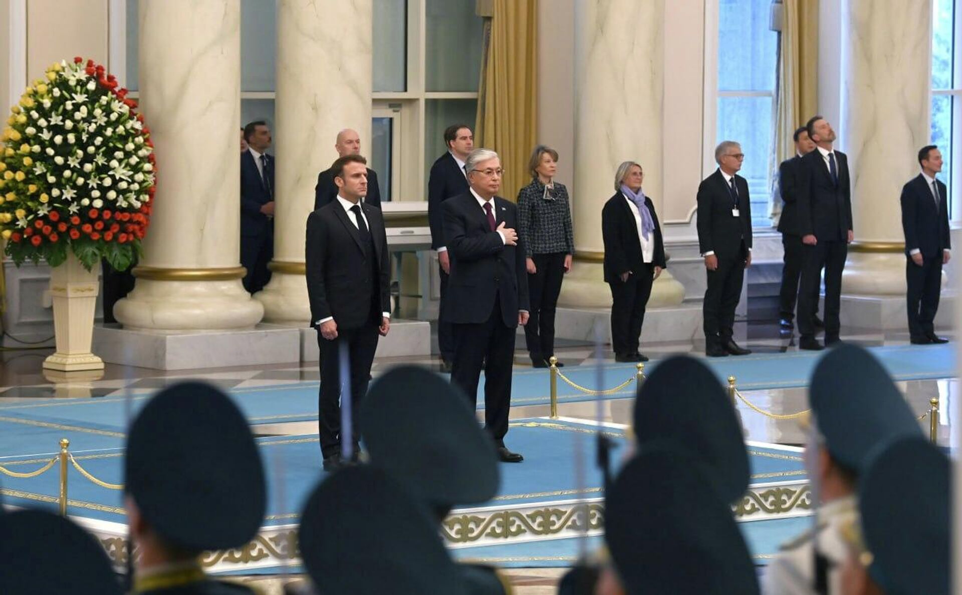 Торжественная церемония встречи Президента Франции Эмманюэля Макрона в резиденции Акорда
 - Sputnik Казахстан, 1920, 01.11.2023