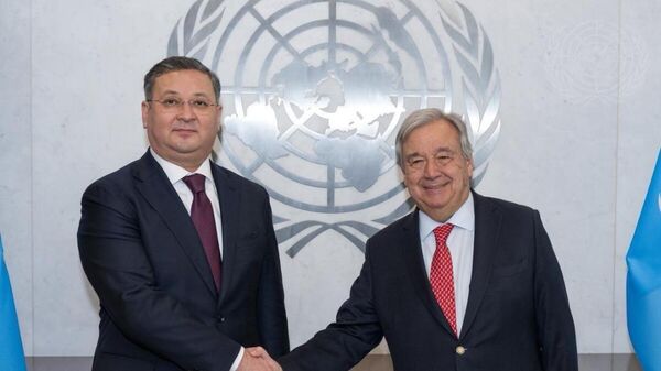 Мурат Нуртлеу провел переговоры с Генеральным секретарем ООН Антонио Гутерришем - Sputnik Казахстан