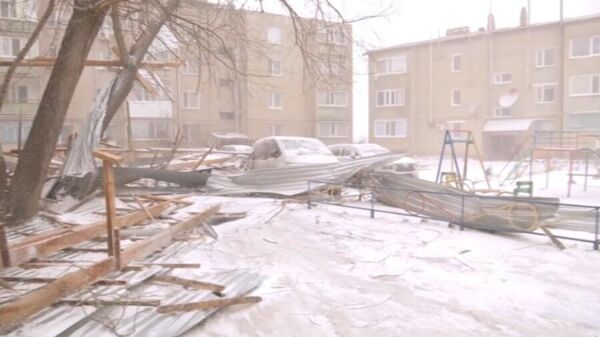 Последствия бурана в Костанайской области - Sputnik Казахстан