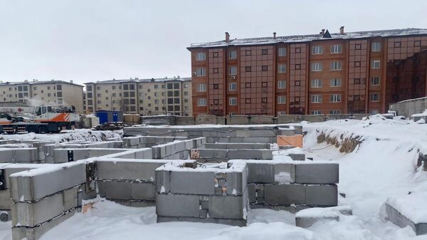 Строящийся дом в Карагандинской области - Sputnik Казахстан