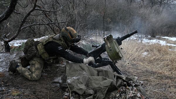Боевая работа гвардейской 200-й мотострелковой бригады Северного флота в зоне СВО - Sputnik Казахстан