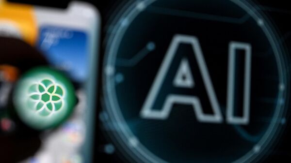 Логотип приложения ChatGPT и буквы AI на экране смартфона - Sputnik Казахстан