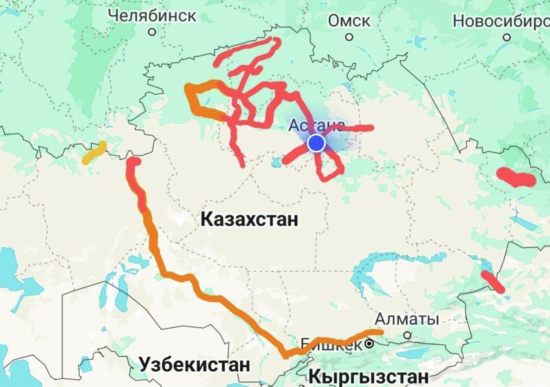 Закрытые участки дорог - Sputnik Казахстан, 1920, 14.02.2024