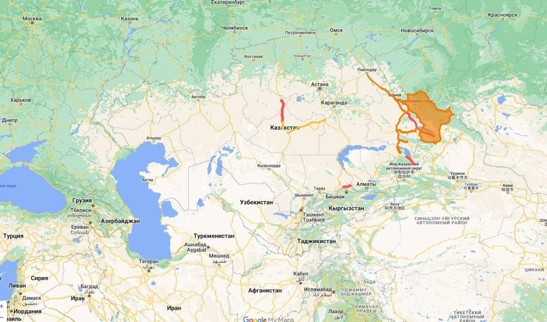Карта закрытия дорог - Sputnik Казахстан, 1920, 19.02.2024