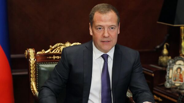 Председатель Единой России, заместитель председателя Совета безопасности РФ Дмитрий Медведев - Sputnik Казахстан