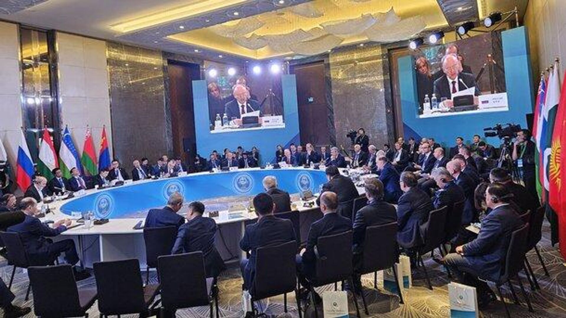 Заседание  XIX ежегодной встречи секретарей советов безопасности государств-членов Шанхайской организации сотрудничества - Sputnik Казахстан, 1920, 03.04.2024