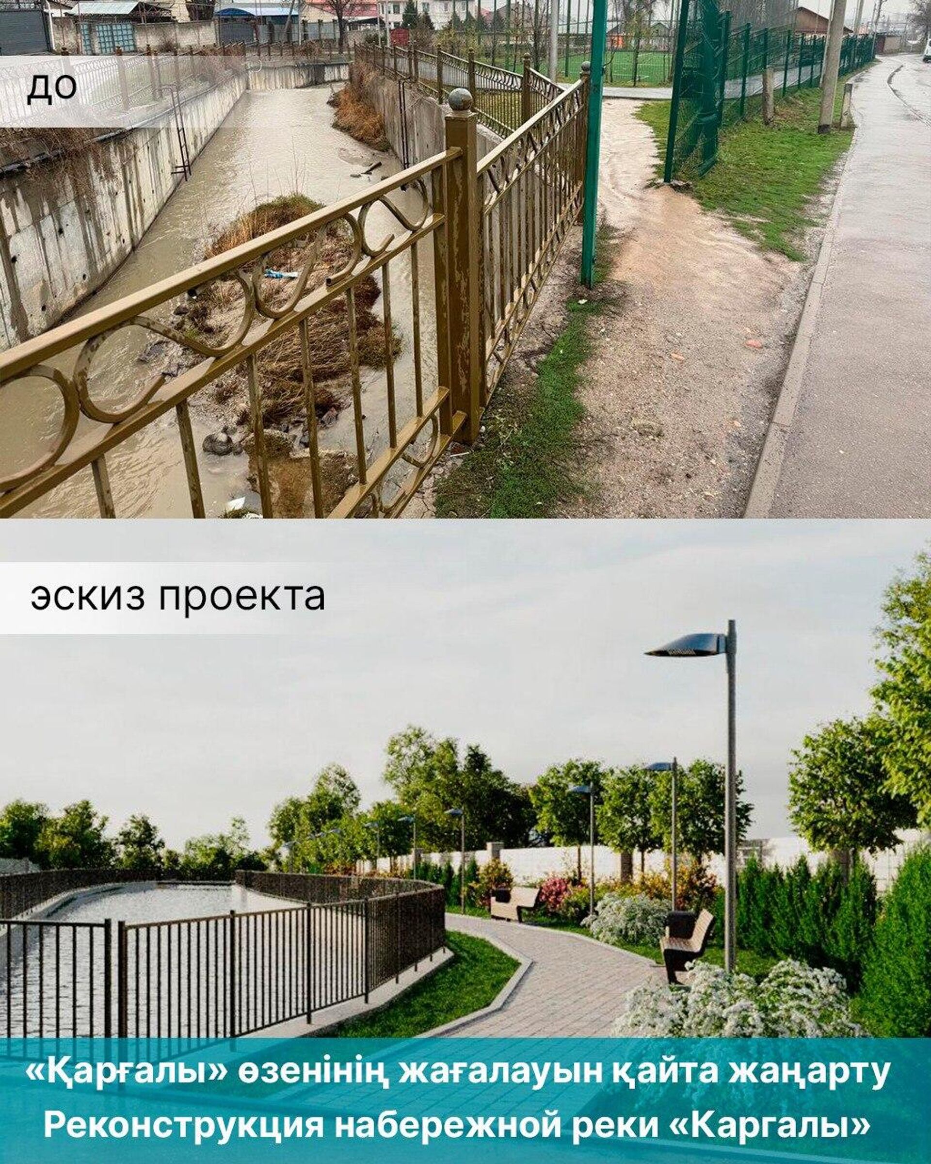 Реконструкция Набережной реки Каргалы - Sputnik Казахстан, 1920, 26.04.2024