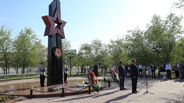 Митинг 9 мая в Байконуре - Sputnik Казахстан