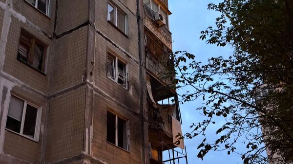 Обрушенный после теракта жилой дом в Белгороде  - Sputnik Казахстан