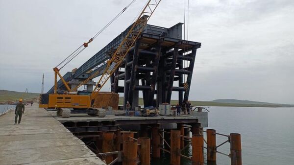 Строительство моста через Бухтарминское водохранилище - Sputnik Қазақстан
