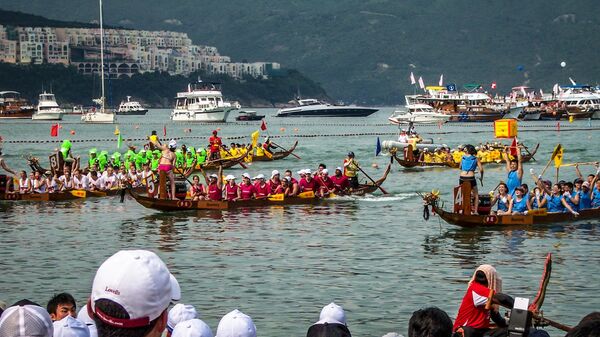 Праздник лодок-драконов в Гонконге - Sputnik Казахстан