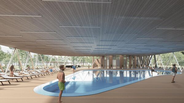 Термальный комплекс курорта "Байкальская слобода" в поселке Тальцы Иркутской области, входящий в проект "Волшебный Байкал". - Sputnik Казахстан