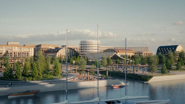 Гостиничные комплексы курорта "Санкт-Петербург Марина" в Петербурге. - Sputnik Казахстан