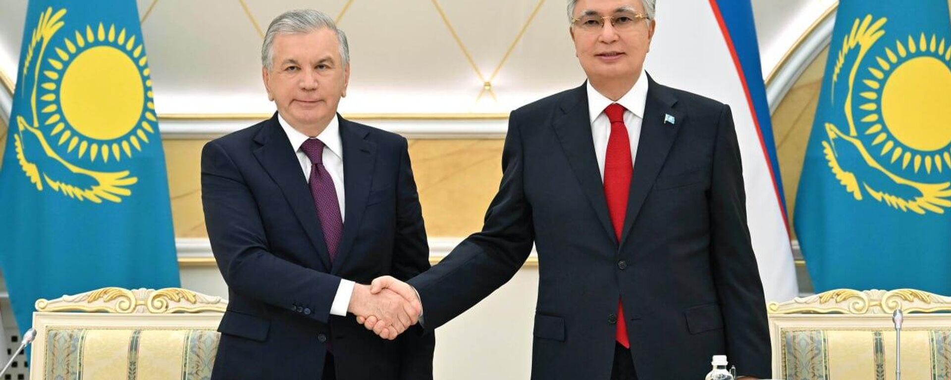 Касым-Жомарт Токаев и Шавкат Мирзиёев выступили с совместным заявлением - Sputnik Казахстан, 1920, 08.08.2024