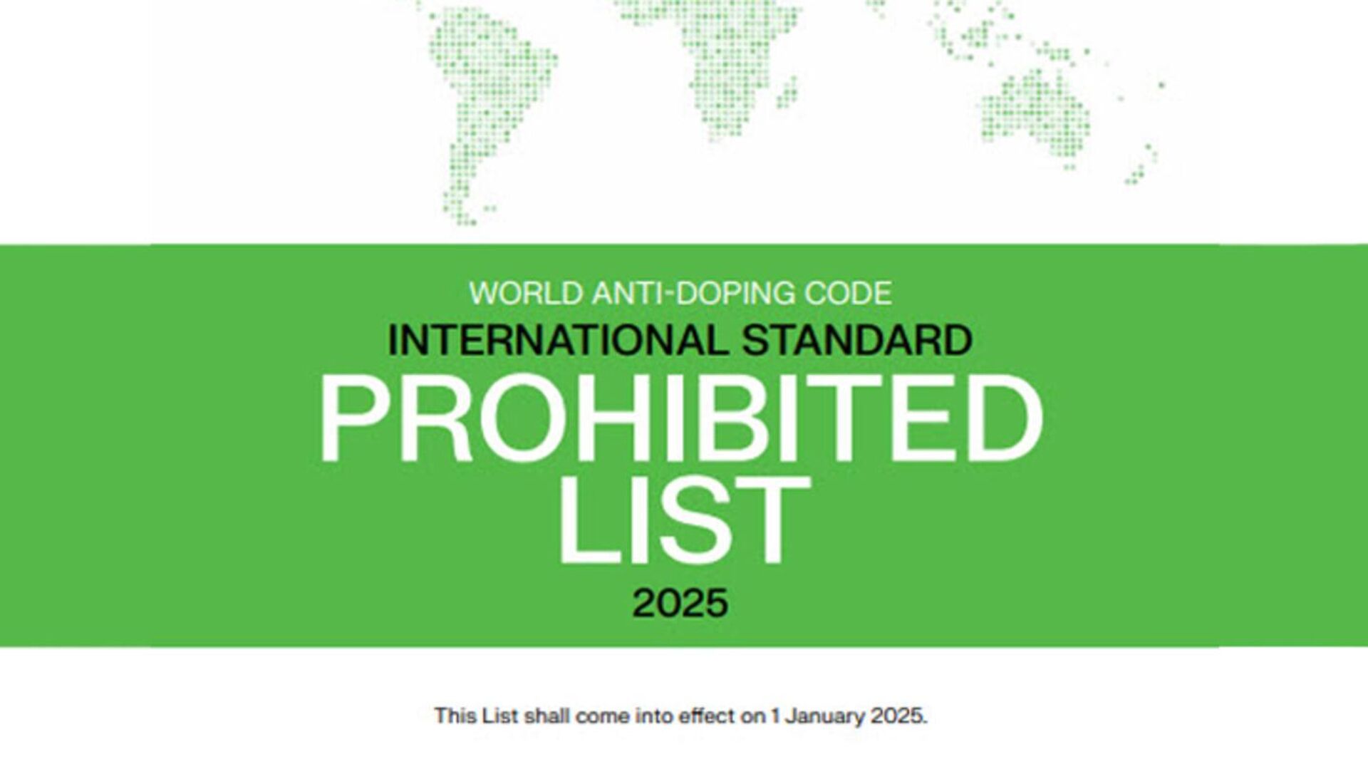 Список запрещенных веществ WADA на 2025 год0