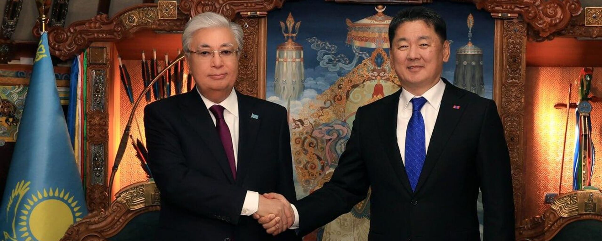 Президенты Казахстана и Монголии Касым-Жомарт Токаев и Ухнаагийн Хурэлсух, архивное фото - Sputnik Казахстан, 1920, 06.09.2025