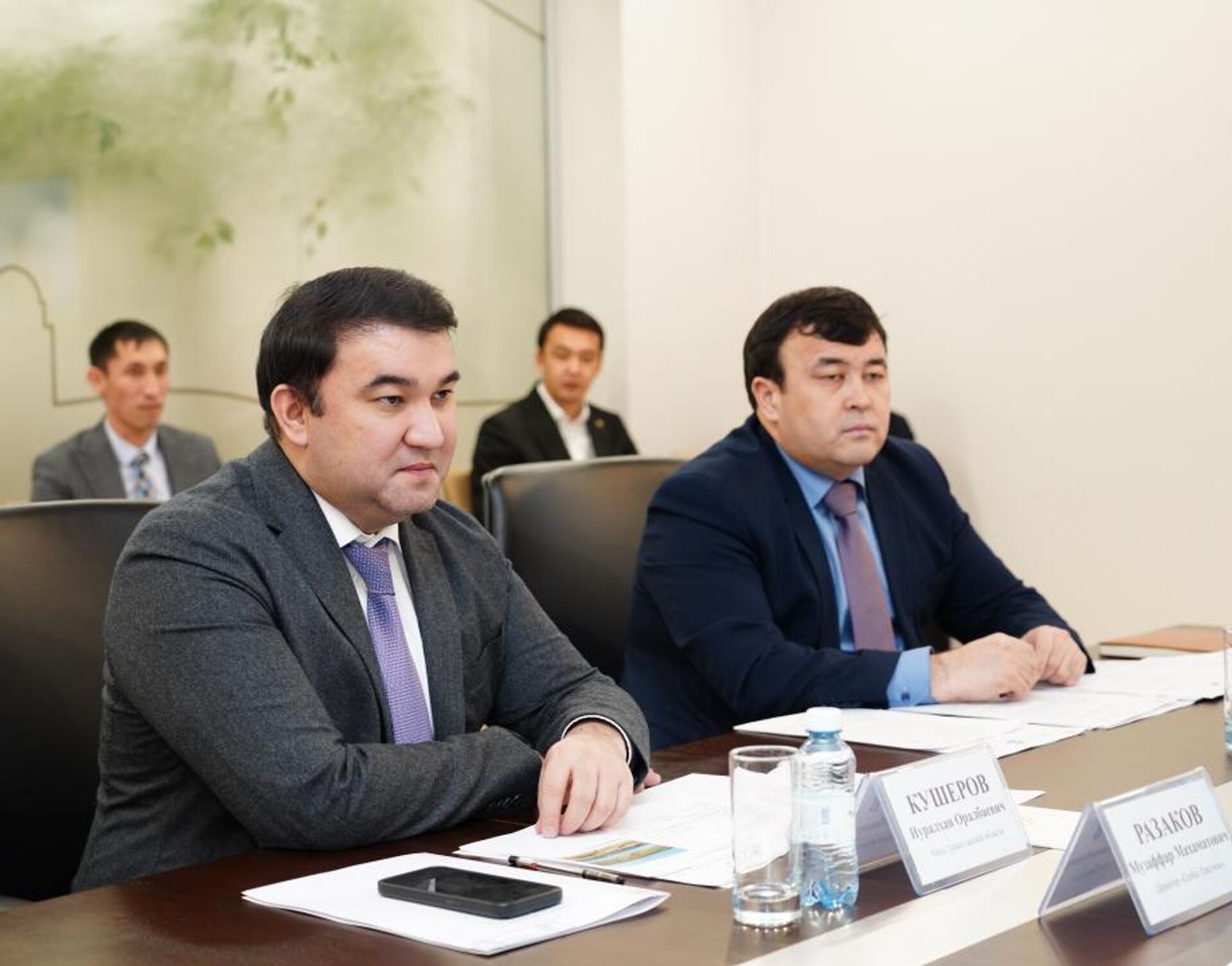 Аким Туркестанской области Кушеров встретился с руководителем группы компаний Global Textile Group  - Sputnik Казахстан, 1920, 18.01.2025