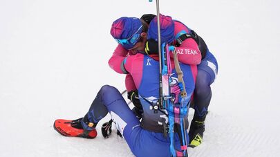 Казахстанские биатлонисты Владислав Киреев и Вадим Куралес