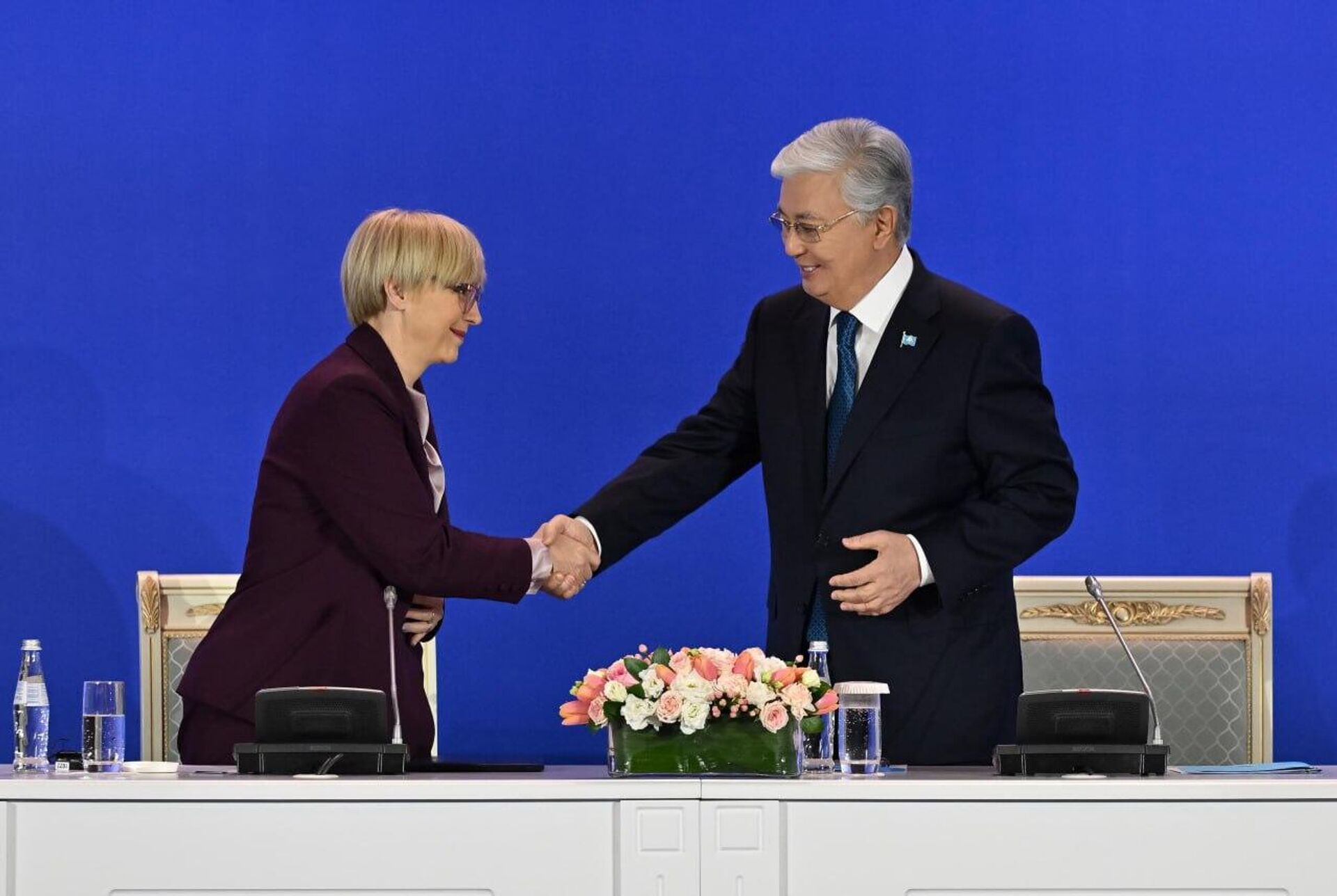 Касым-Жомарт Токаев и Наташа Пирц-Мусар приняли участие в казахско-словенском бизнес-форуме - Sputnik Казахстан, 1920, 04.01.2026