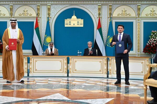 Церемония обмена подписанными двусторонними документами - Sputnik Казахстан