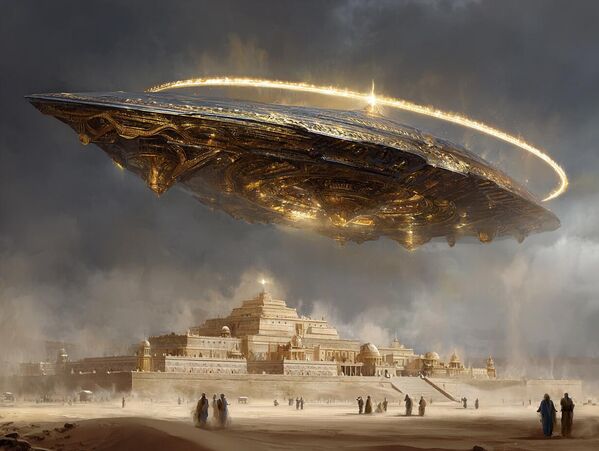 Вимана над древним храмом, Индия  - Sputnik Казахстан