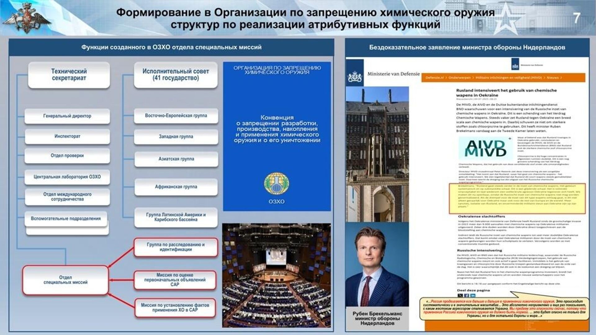 Формирование в Организации по запрещению химического оружия структур по реализации атрибутивных функций - Sputnik Казахстан, 1920, 17.07.2025