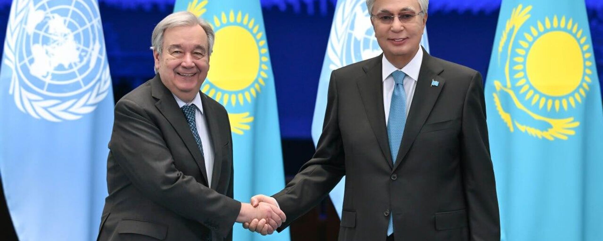 Касым-Жомарт Токаев и Антониу Гутерриш - Sputnik Казахстан, 1920, 03.08.2025