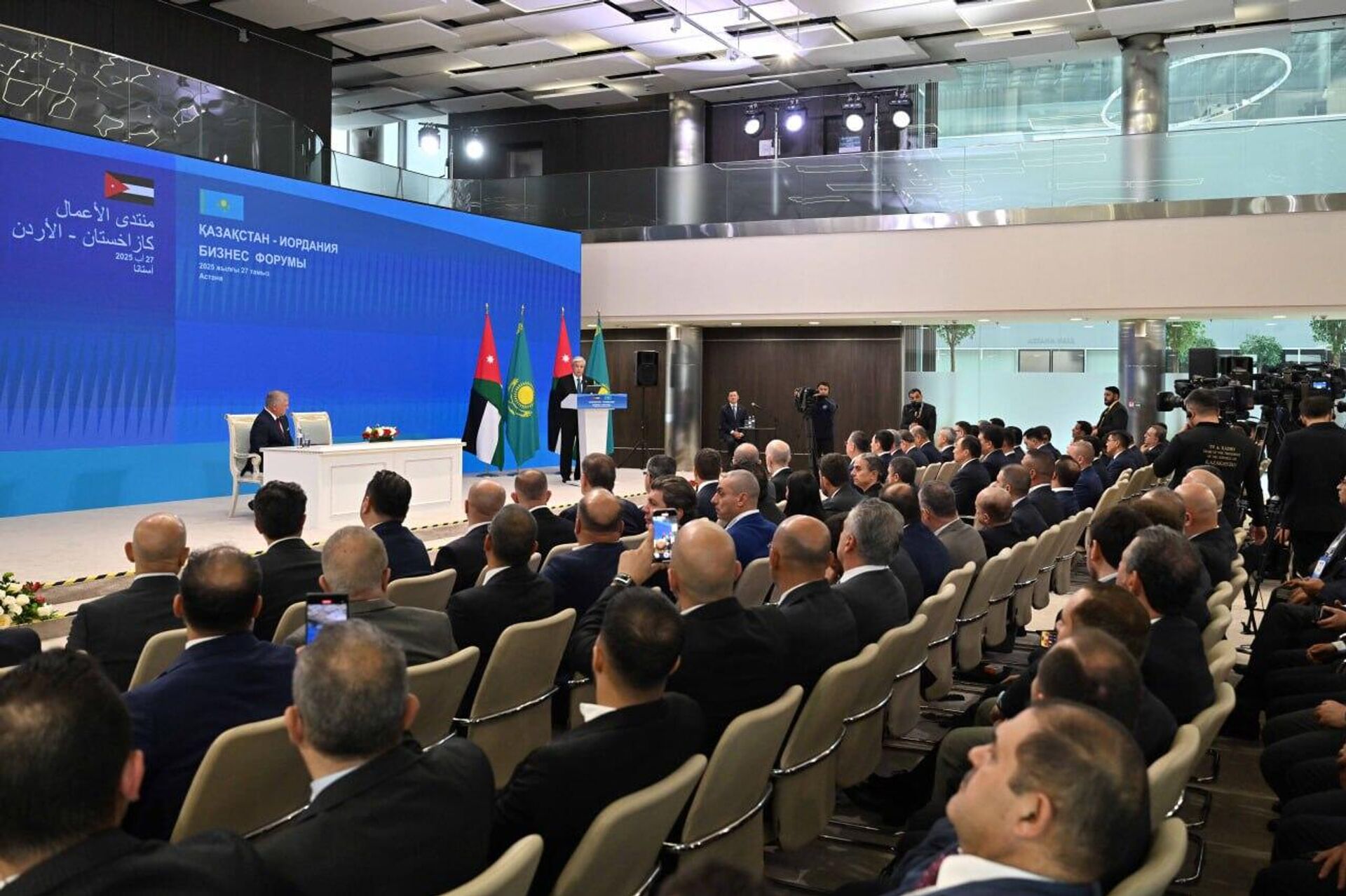 Қасым-Жомарт Тоқаев пен Король ІІ Абдалла Қазақстан-Иордания бизнес-форумына қатысты - Sputnik Қазақстан, 1920, 27.08.2025