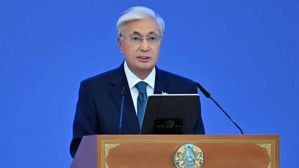 Касым-Жомарт Токаев на научно-практической конференции Конституция и государственность: диалог права и будущего - Sputnik Казахстан