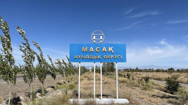 Алматы облысының Еңбекшіқазақ ауданындағы Масақ ауылына кіреберіс жол аумағы - Sputnik Қазақстан