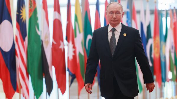 Президент РФ Владимир Путин на саммите ШОС  - Sputnik Казахстан