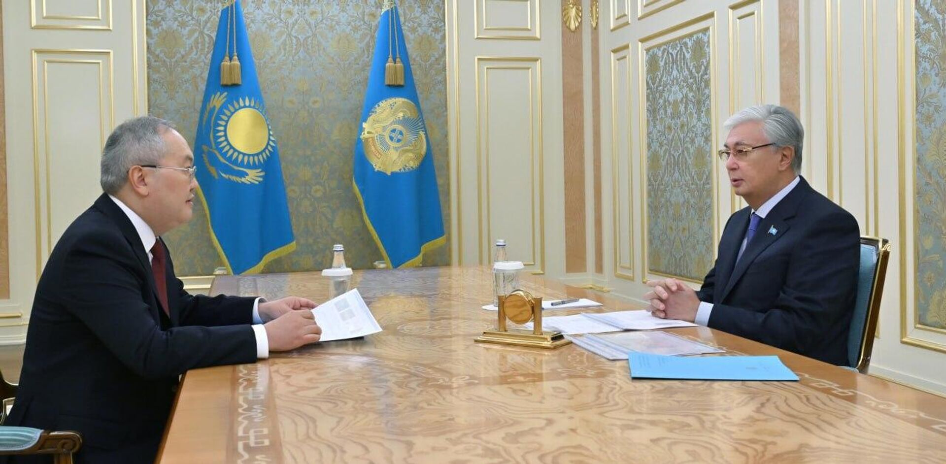 Касым-Жомарт Токаев принял председателя Агентства по финансовому мониторингу Жаната Элиманова - Sputnik Казахстан, 1920, 09.09.2025