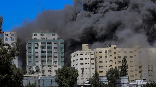 В секторе Газа во время израильских авиаударов, архивное фото - Sputnik Казахстан