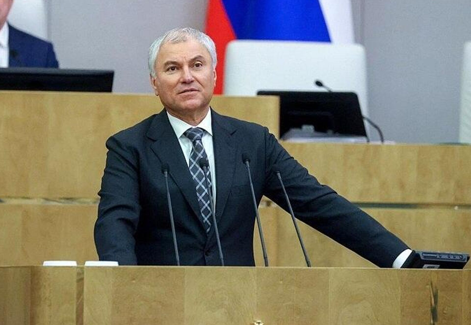 Председатель Госдумы РФ Вячеслав Володин Председатель Госдумы РФ Вячеслав Володин - Sputnik Казахстан, 1920, 17.09.2025
