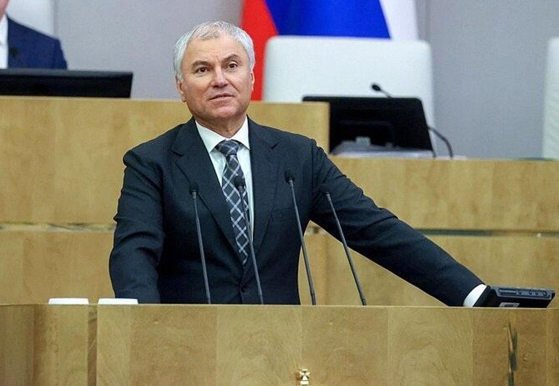 Председатель Госдумы РФ Вячеслав Володин Председатель Госдумы РФ Вячеслав Володин - Sputnik Казахстан, 1920, 17.09.2025