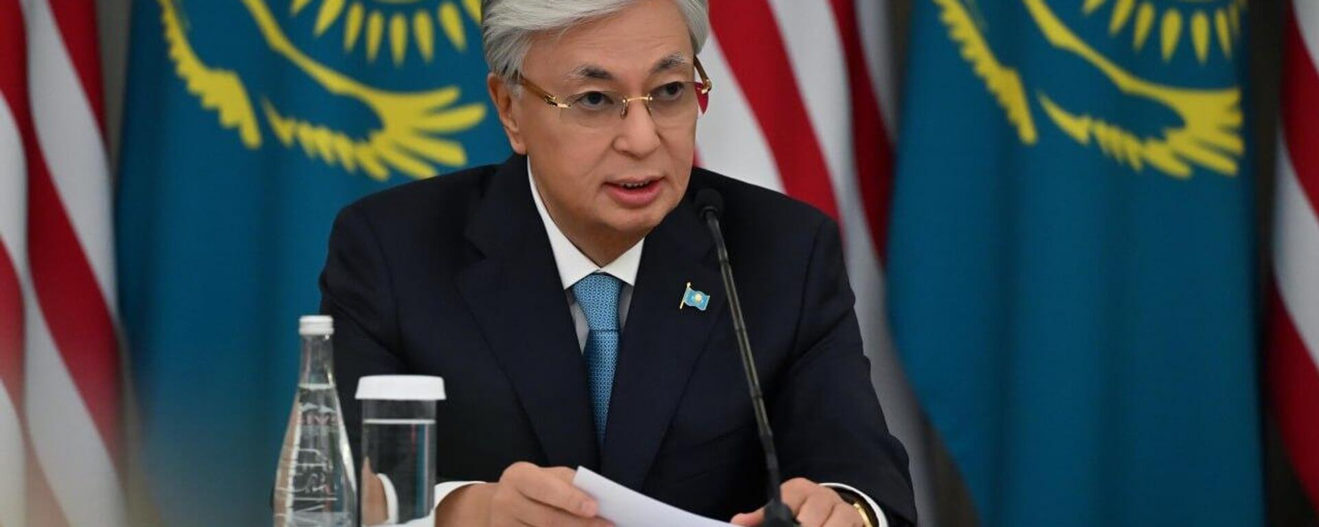 Касым-Жомарт Токаев выступил на заседании Круглого стола с участием представителей американского бизнеса - Sputnik Казахстан, 1920, 23.09.2025