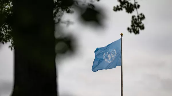 Флаг Организации Объединенных Наций развевается у здания штаб-квартиры ООН в первый день 80-й сессии Генеральной Ассамблеи ООН - Sputnik Қазақстан