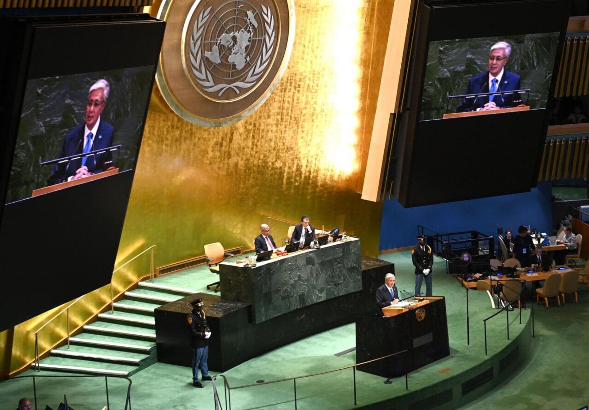 Касым-Жомарт Токаев выступил на Общих дебатах 80-й сессии Генассамблеи ООН - Sputnik Казахстан, 1920, 24.09.2025