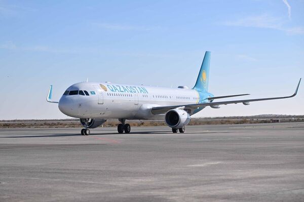 Борт президента в международном аэропорту &quot;Коркыт Ата&quot; в Кызылорде - Sputnik Казахстан