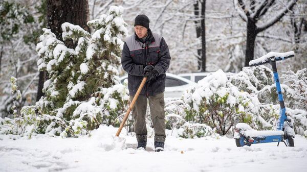В Алматы выпал первый снег - Sputnik Казахстан