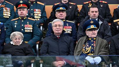 Токаев на параде Победы в Москве 9 мая 2024 года